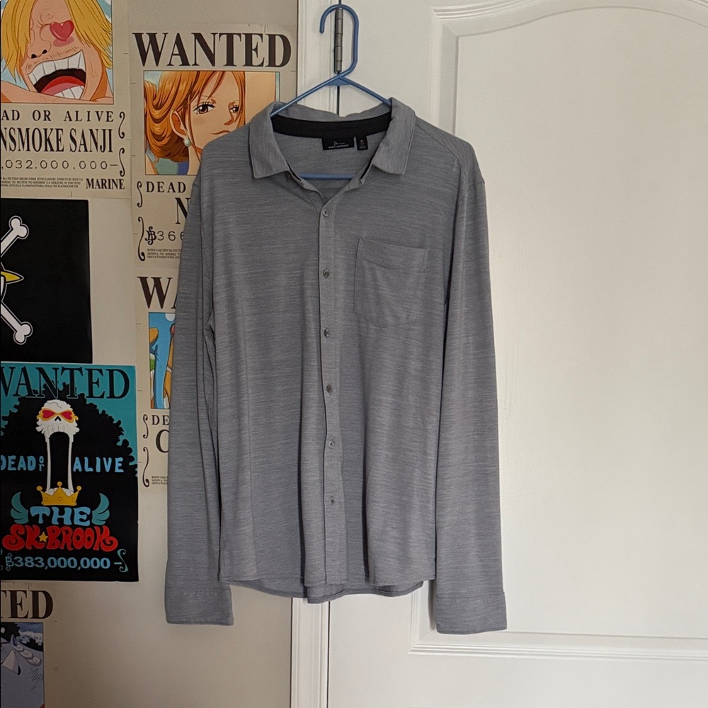 Grey Button-Down Shirt